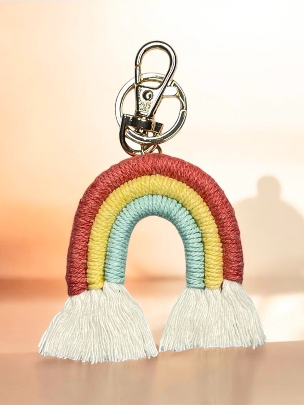 Handmade Rainbow Keychain Charm